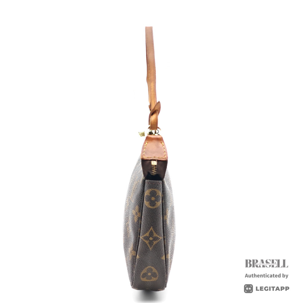 LOUIS VUITTON Pochette Monogram Canvas Brown Shoulder Bag 【ImportFeeFREE】