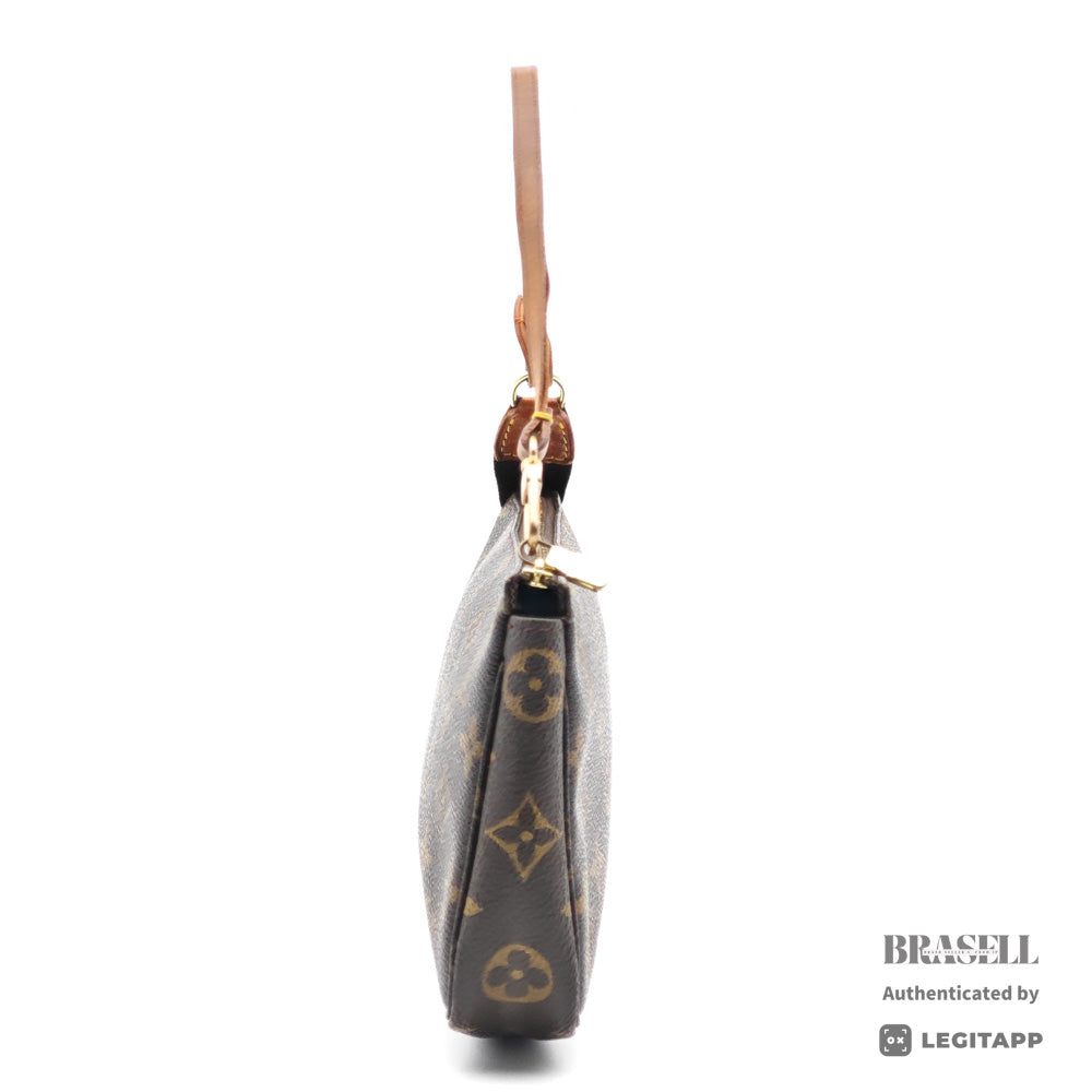 LOUIS VUITTON Pochette Monogram Canvas Brown Shoulder Bag 【ImportFeeFREE】