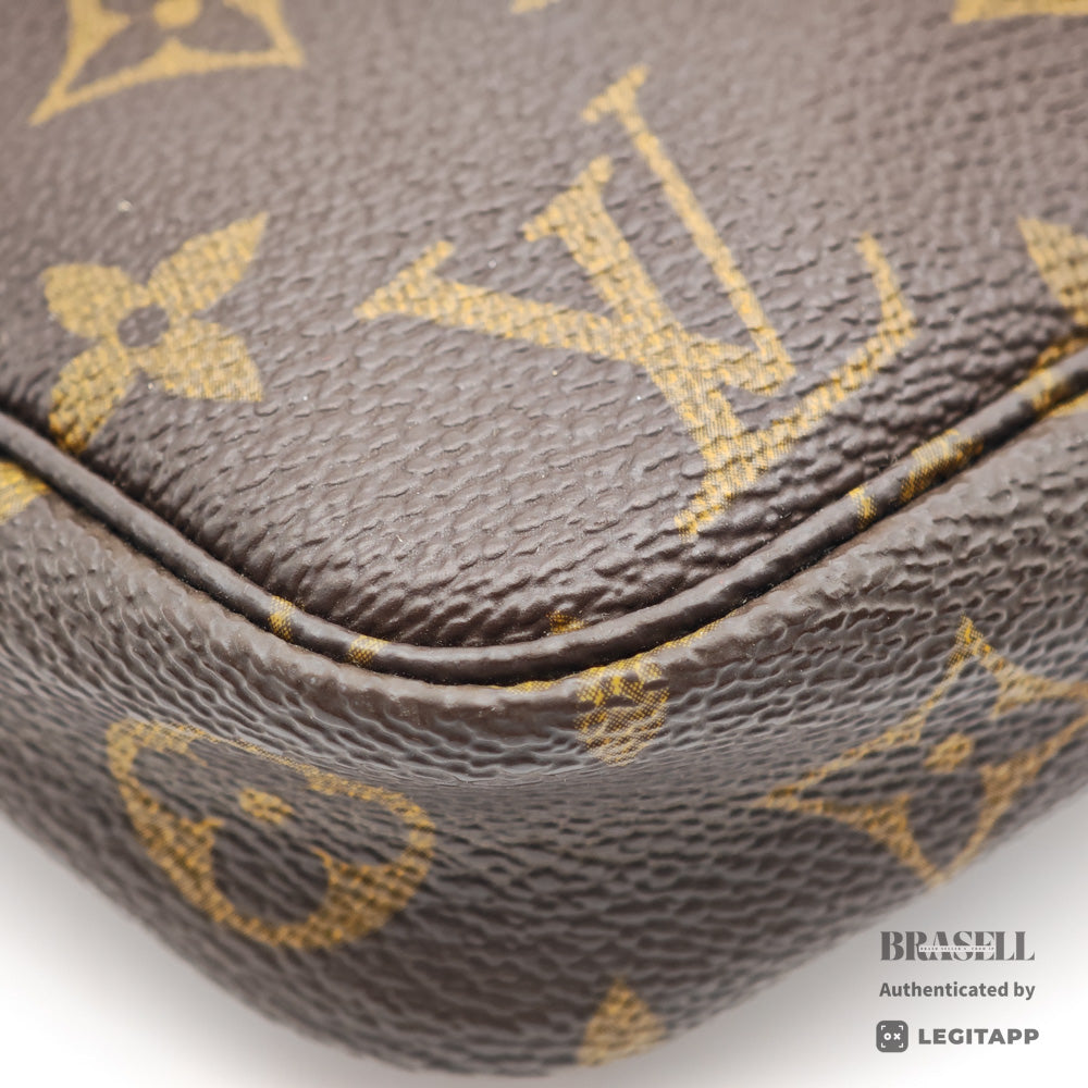 LOUIS VUITTON Pochette Monogram Canvas Brown Shoulder Bag 【ImportFeeFREE】