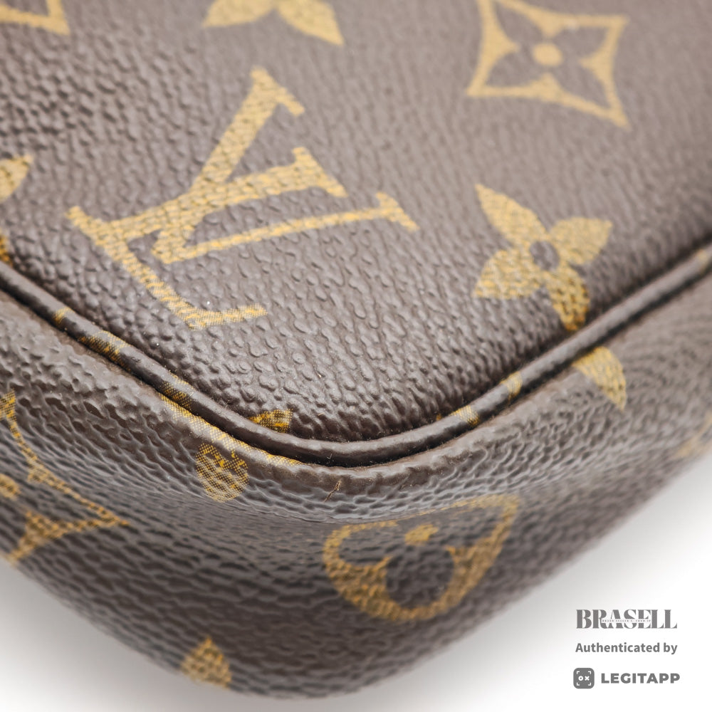 LOUIS VUITTON Pochette Monogram Canvas Brown Shoulder Bag 【ImportFeeFREE】