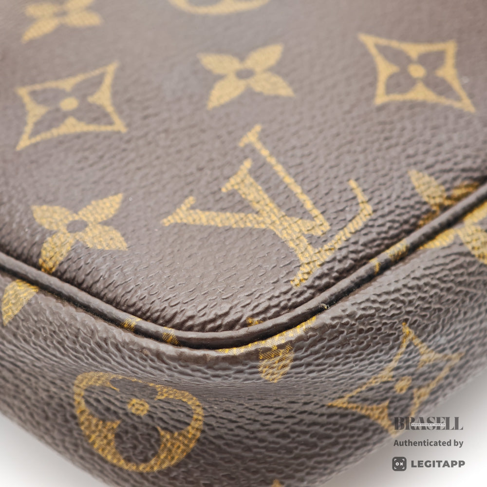 LOUIS VUITTON Pochette Monogram Canvas Brown Shoulder Bag 【ImportFeeFREE】
