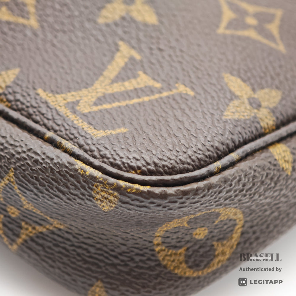 LOUIS VUITTON Pochette Monogram Canvas Brown Shoulder Bag 【ImportFeeFREE】
