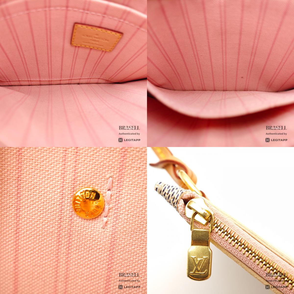 LOUIS VUITTON Neverfull MM Damier Azur Canvas White Tote Bag 【ImportFeeFREE】