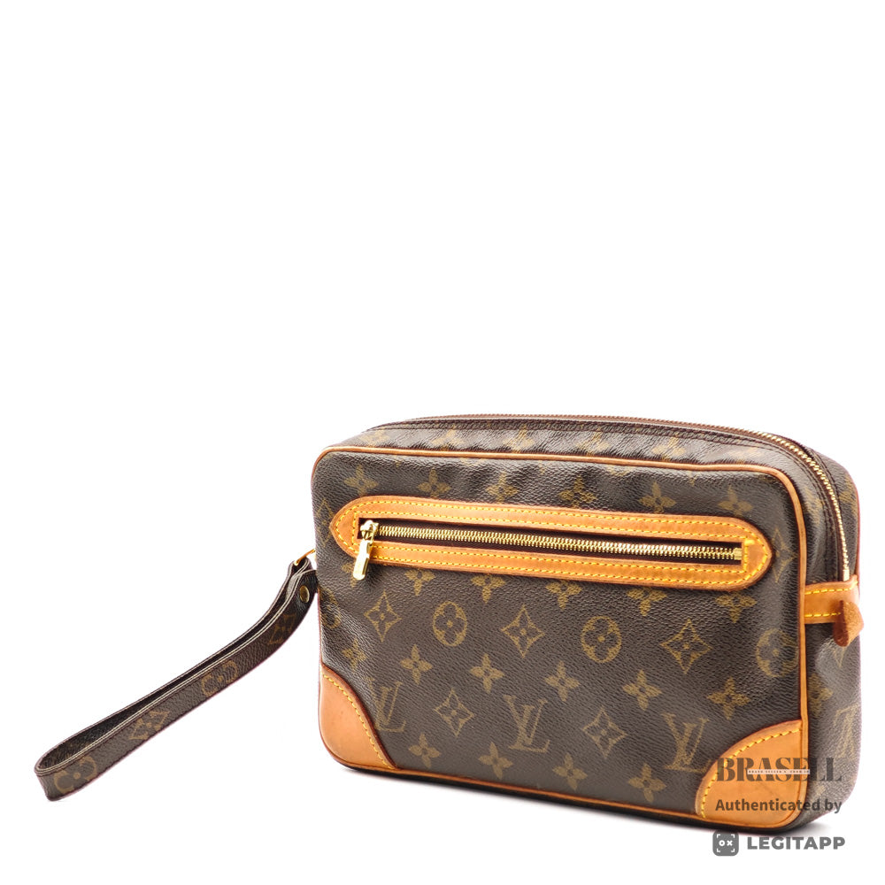LOUIS VUITTON Marly Dragonne Monogram Canvas Clutch Bag M51825 【ImportFeeFREE】