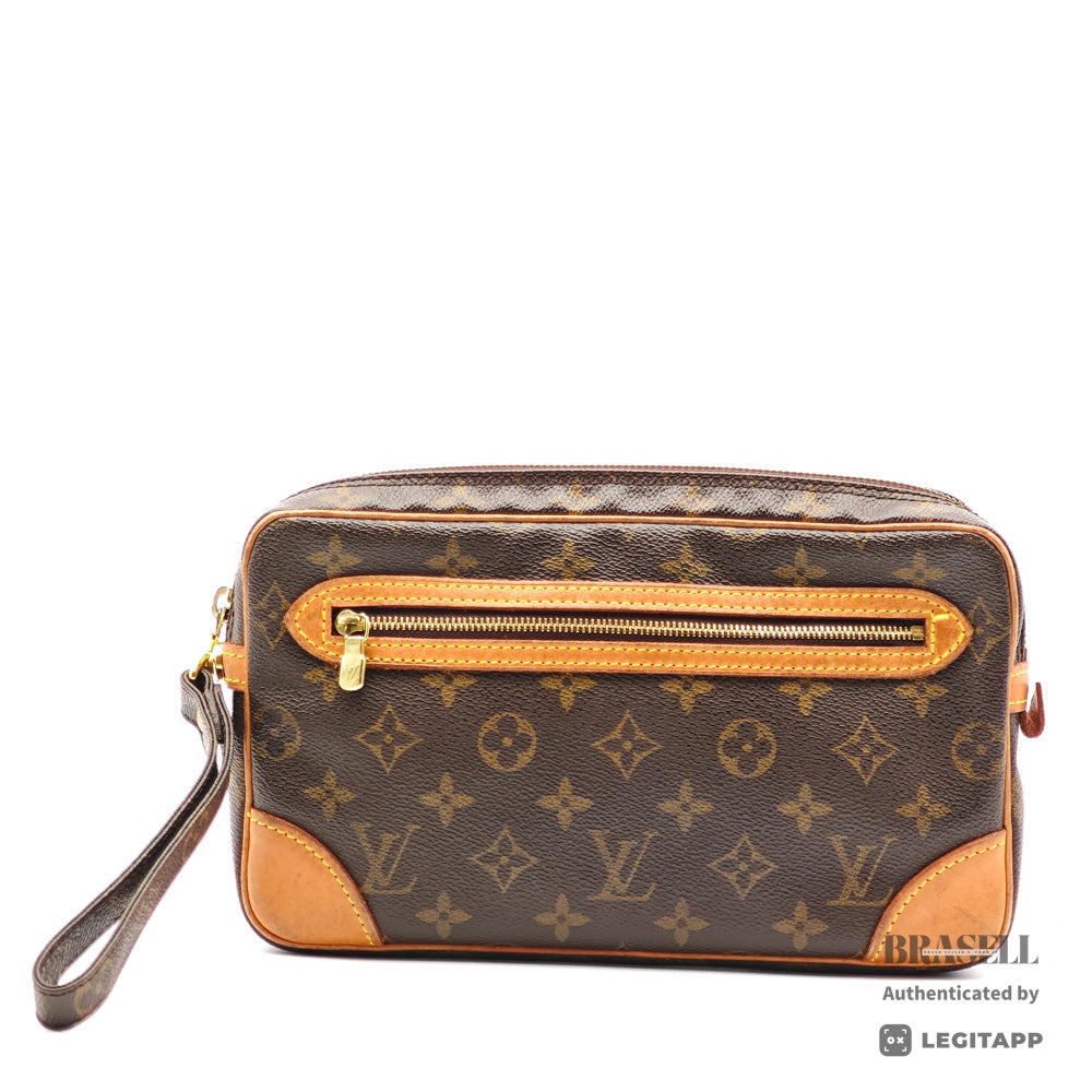 LOUIS VUITTON Marly Dragonne Monogram Canvas Clutch Bag M51825 【ImportFeeFREE】