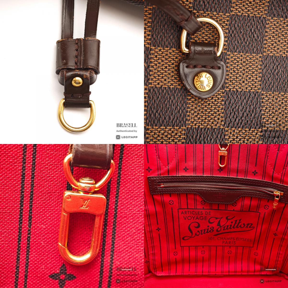 LOUIS VUITTON Neverfull MM Damier Canvas Brown Tote Bag N51105 【ImportFeeFREE】