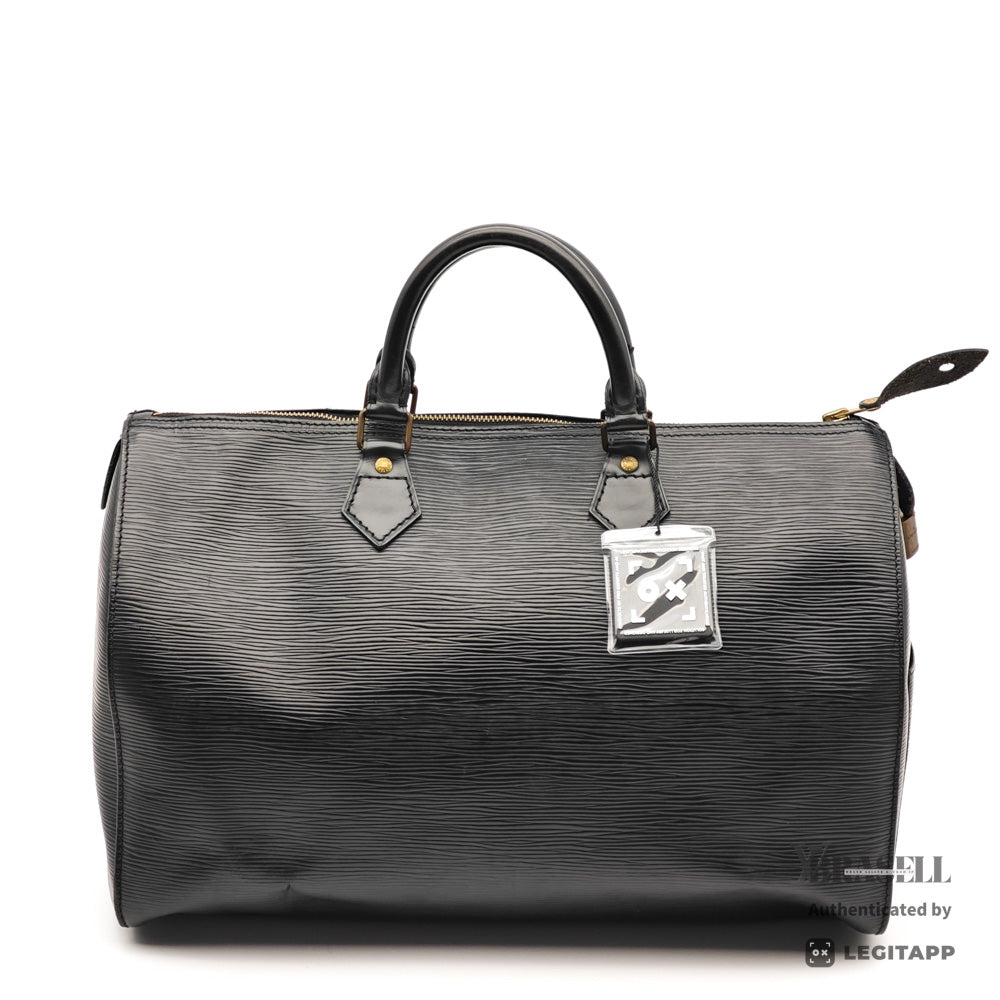 LOUIS VUITTON Speedy 35 Epi Leather Black Hand Bag M42992 【ImportFeeFREE】