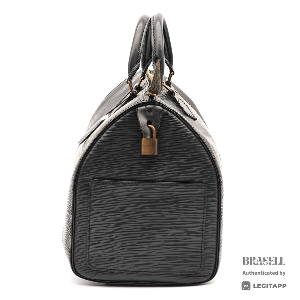 LOUIS VUITTON Speedy 35 Epi Leather Black Hand Bag M42992 【ImportFeeFREE】