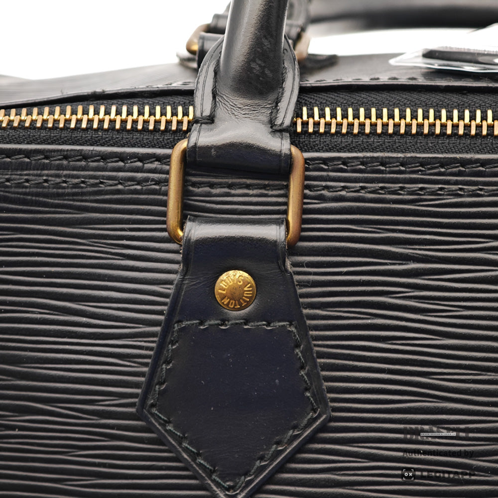 LOUIS VUITTON Speedy 35 Epi Leather Black Hand Bag M42992 【ImportFeeFREE】
