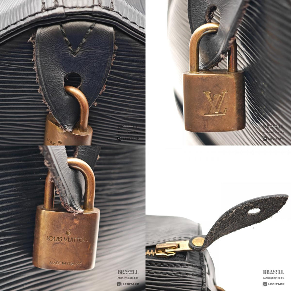 LOUIS VUITTON Speedy 35 Epi Leather Black Hand Bag M42992 【ImportFeeFREE】