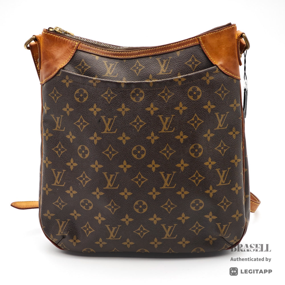 LOUIS VUITTON Odeon MM Monogram Canvas Brown Shoulder Bag 【ImportFeeFREE】