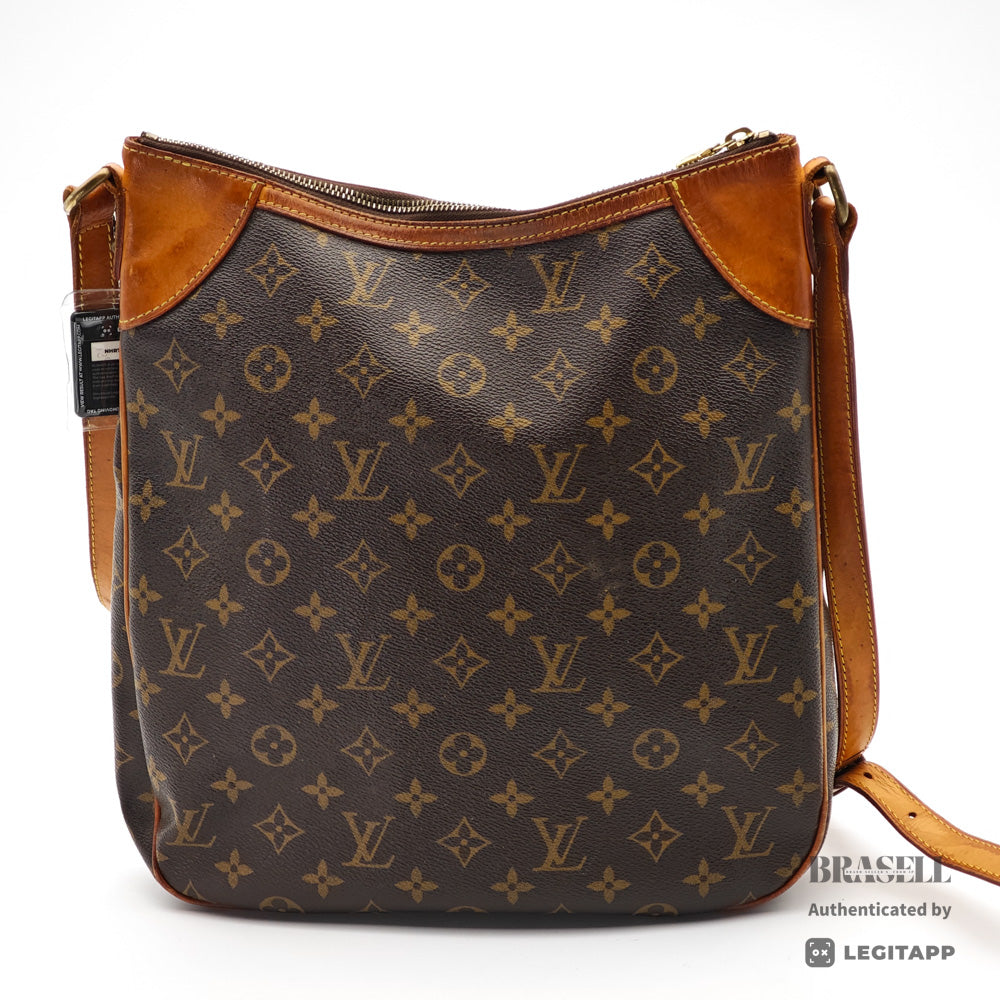 LOUIS VUITTON Odeon MM Monogram Canvas Brown Shoulder Bag 【ImportFeeFREE】