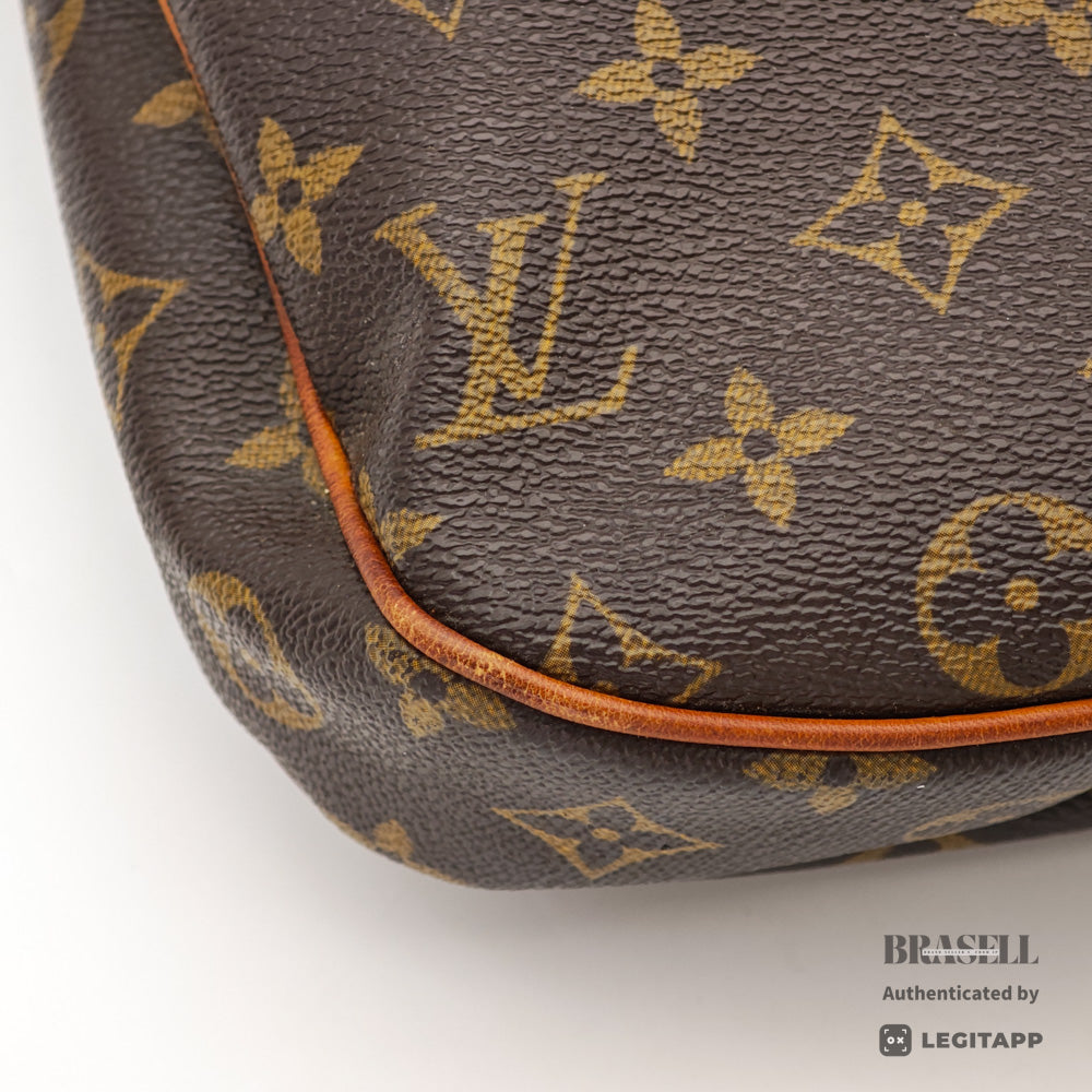 LOUIS VUITTON Odeon MM Monogram Canvas Brown Shoulder Bag 【ImportFeeFREE】