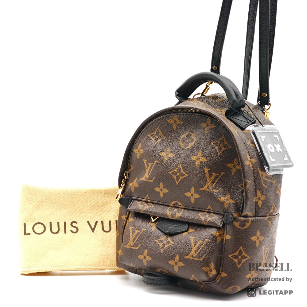 LOUIS VUITTON Palm Springs Mini Monogram Canvas Brown Backpack 【ImportFeeFREE】