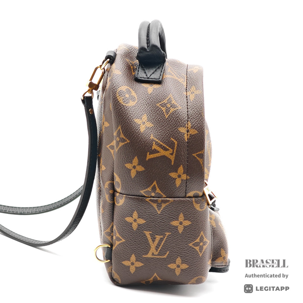 LOUIS VUITTON Palm Springs Mini Monogram Canvas Brown Backpack 【ImportFeeFREE】