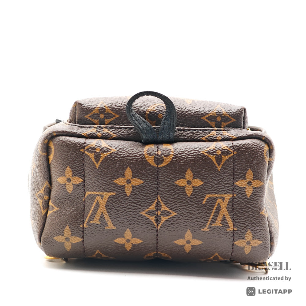LOUIS VUITTON Palm Springs Mini Monogram Canvas Brown Backpack 【ImportFeeFREE】