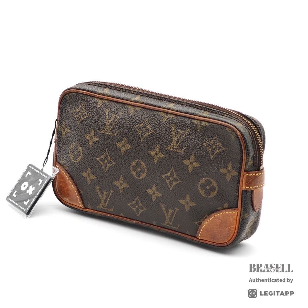 LOUIS VUITTON Marly Dragonne PM Monogram Canvas Clutch Bag【ImportFeeFREE】