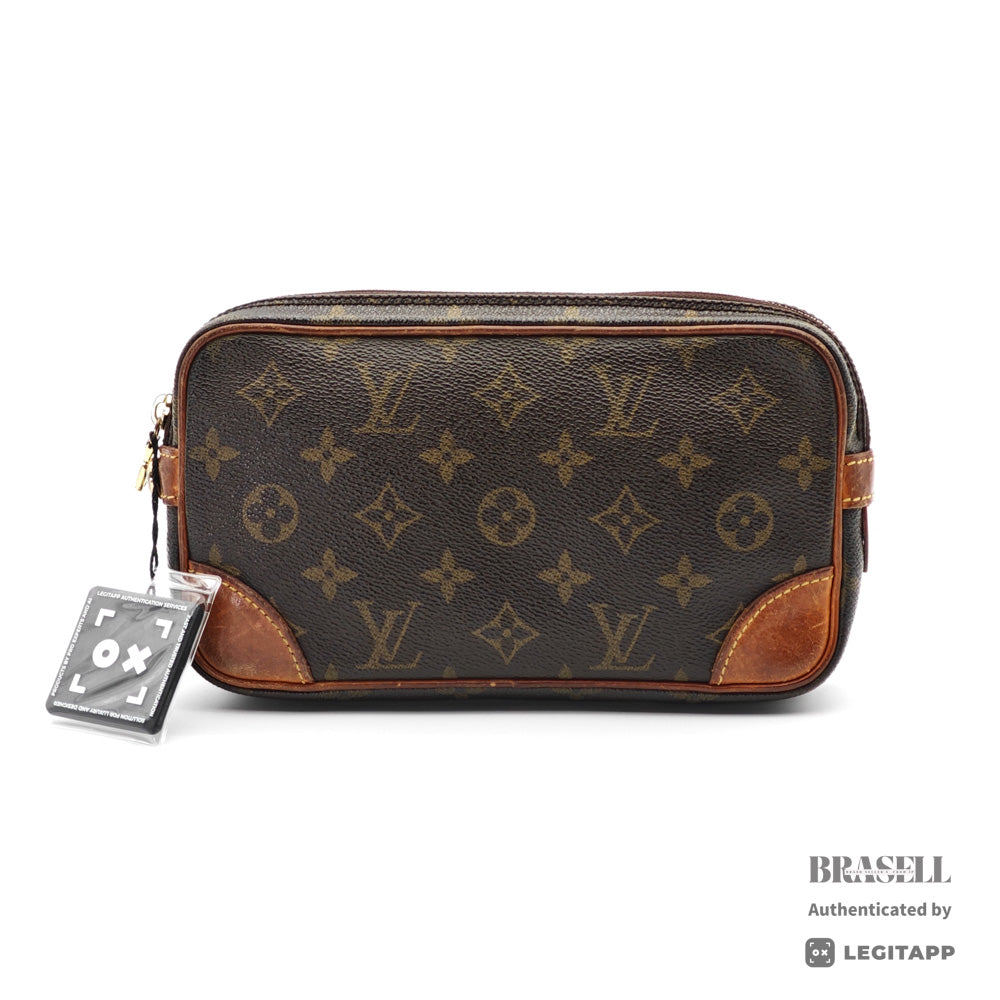 LOUIS VUITTON Marly Dragonne PM Monogram Canvas Clutch Bag【ImportFeeFREE】