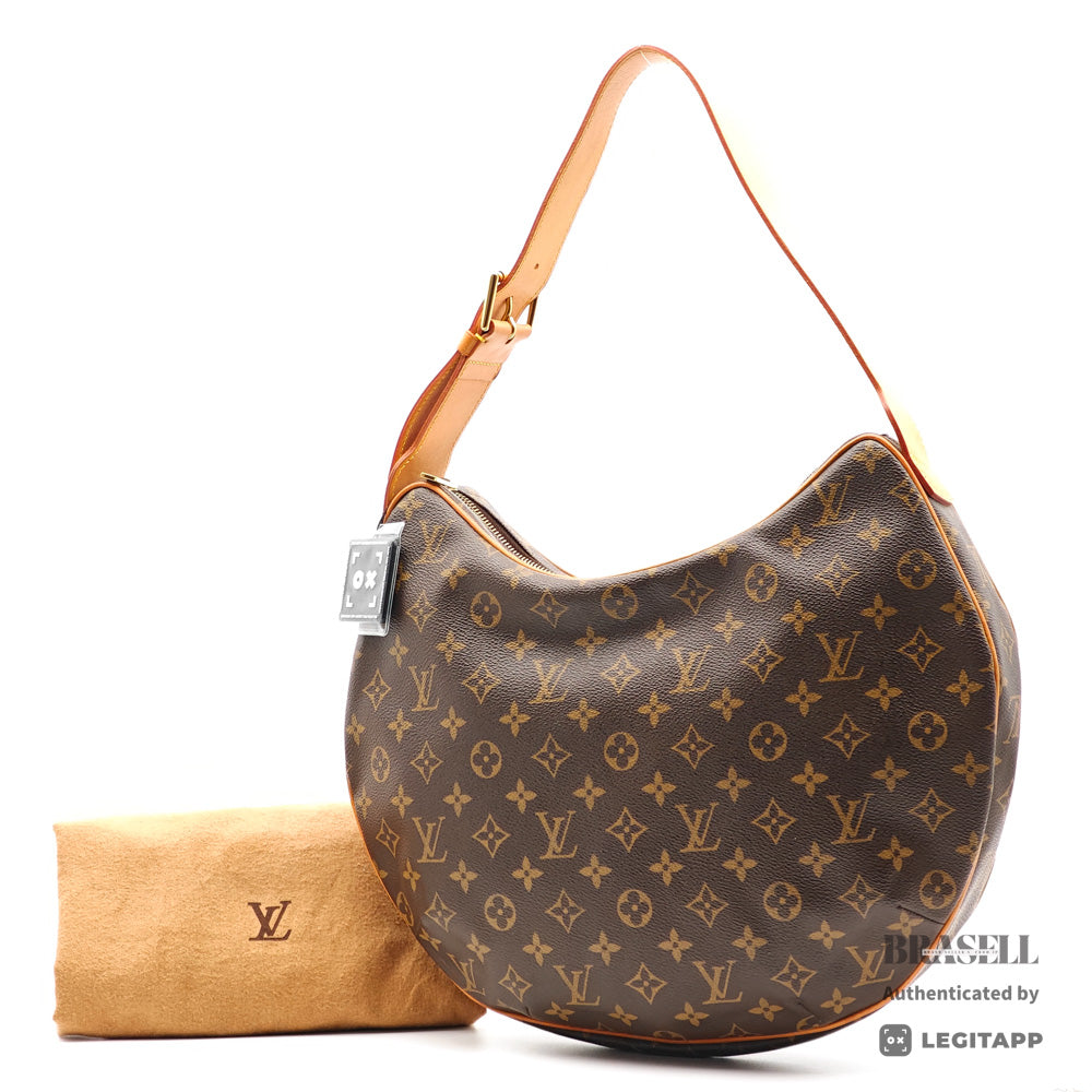 LOUIS VUITTON Croissant MM Monogram Canvas Shoulder Bag M51512【ImportFeeFREE】