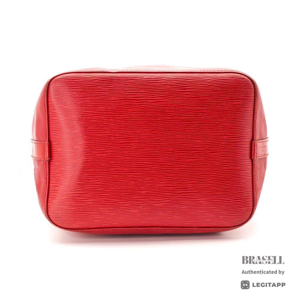 LOUIS VUITTON Petit Noe Epi Leather Shoulder Bag Red M44107 【ImportFeeFREE】
