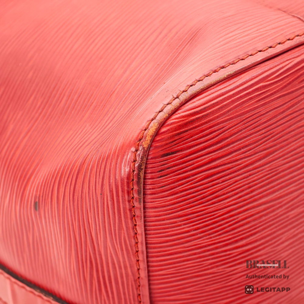 LOUIS VUITTON Petit Noe Epi Leather Shoulder Bag Red M44107 【ImportFeeFREE】