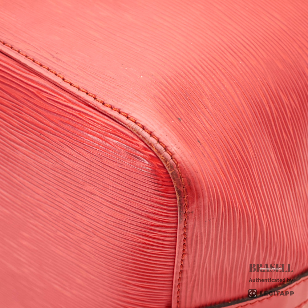 LOUIS VUITTON Petit Noe Epi Leather Shoulder Bag Red M44107 【ImportFeeFREE】