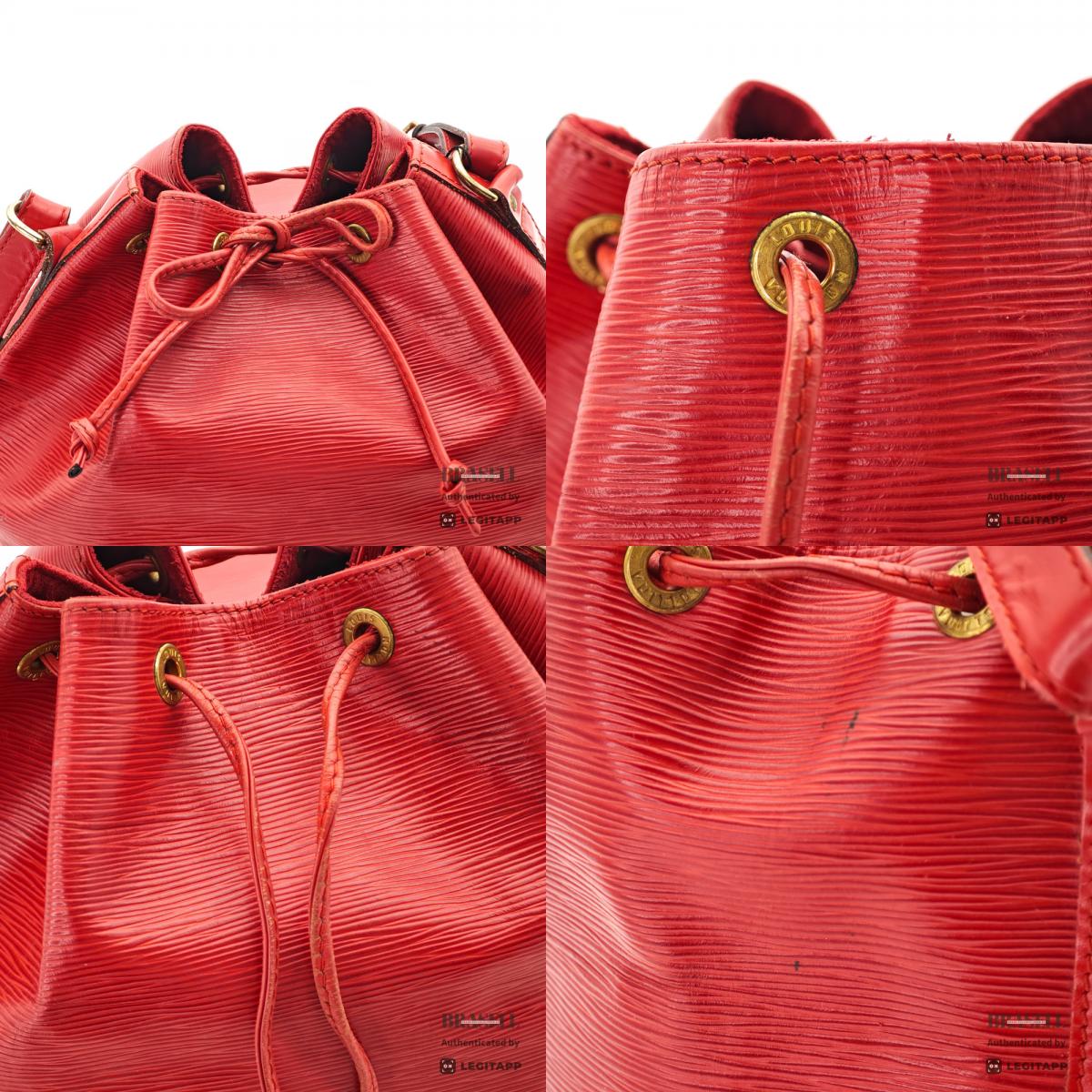 LOUIS VUITTON Petit Noe Epi Leather Shoulder Bag Red M44107 【ImportFeeFREE】