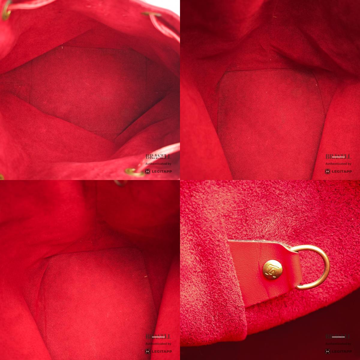LOUIS VUITTON Petit Noe Epi Leather Shoulder Bag Red M44107 【ImportFeeFREE】