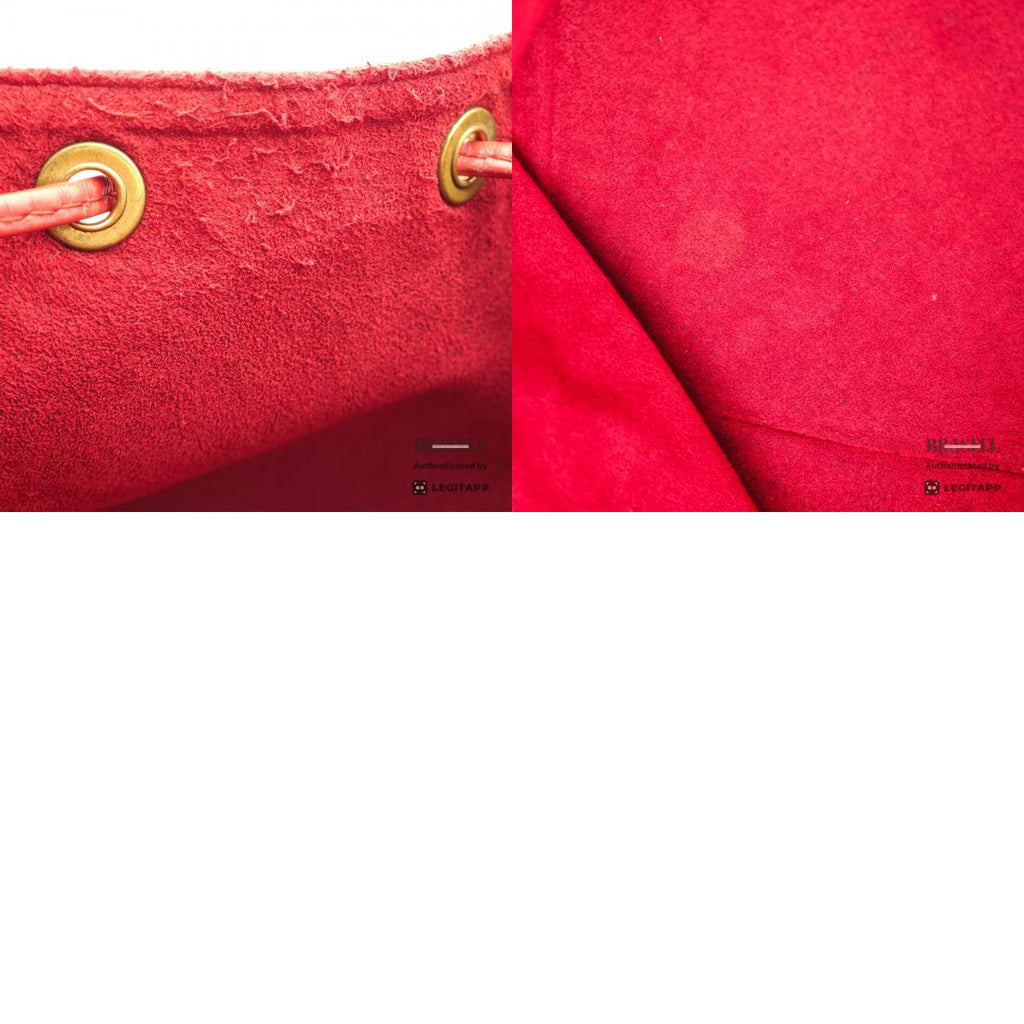 LOUIS VUITTON Petit Noe Epi Leather Shoulder Bag Red M44107 【ImportFeeFREE】