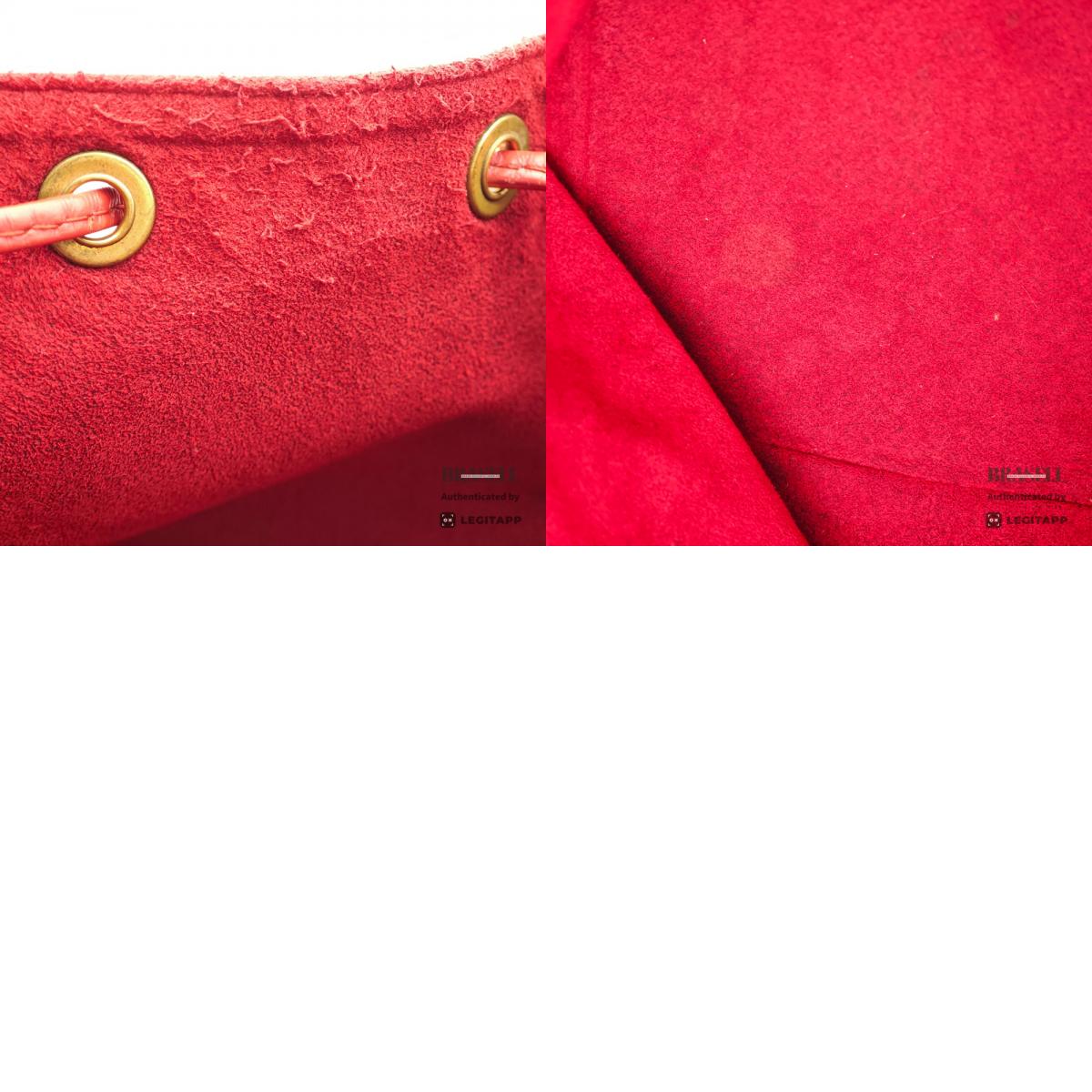 LOUIS VUITTON Petit Noe Epi Leather Shoulder Bag Red M44107 【ImportFeeFREE】