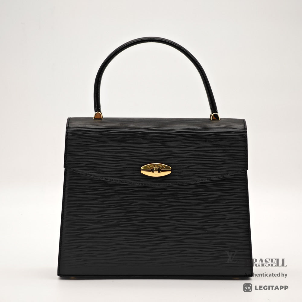 LOUIS VUITTON Marzelle Epi Leather Black Hand Bag M52372 【ImportFeeFREE】