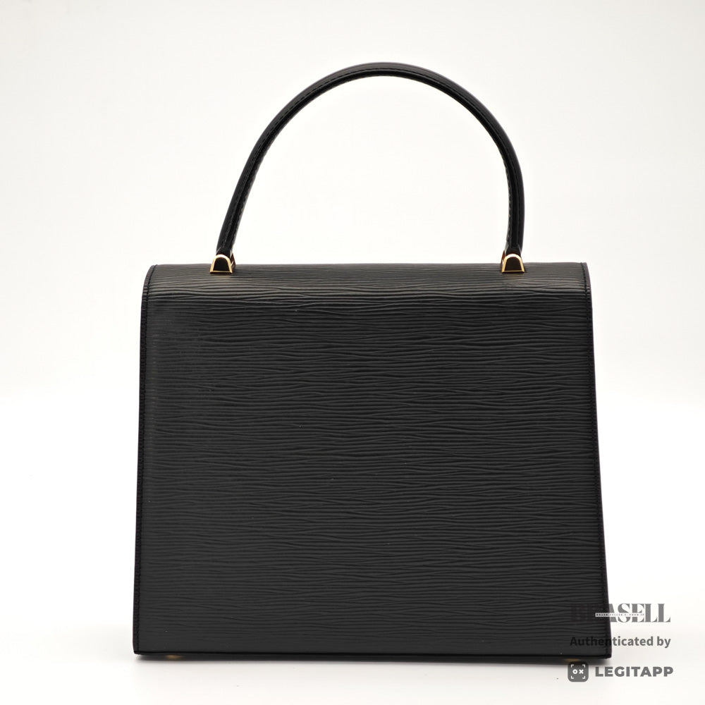 LOUIS VUITTON Marzelle Epi Leather Black Hand Bag M52372 【ImportFeeFREE】