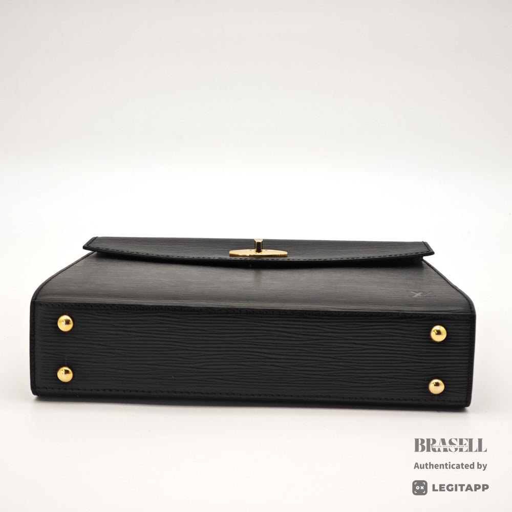 LOUIS VUITTON Marzelle Epi Leather Black Hand Bag M52372 【ImportFeeFREE】
