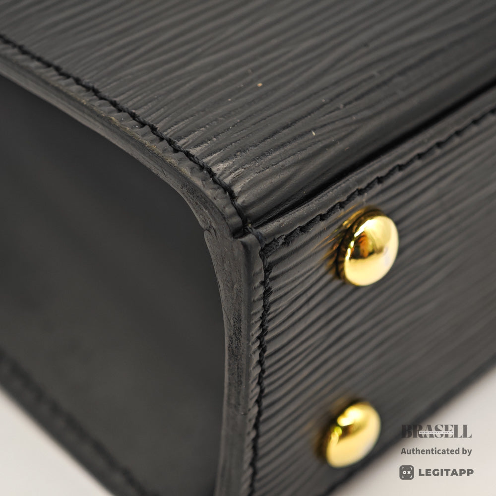 LOUIS VUITTON Marzelle Epi Leather Black Hand Bag M52372 【ImportFeeFREE】
