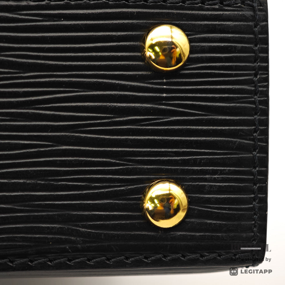 LOUIS VUITTON Marzelle Epi Leather Black Hand Bag M52372 【ImportFeeFREE】