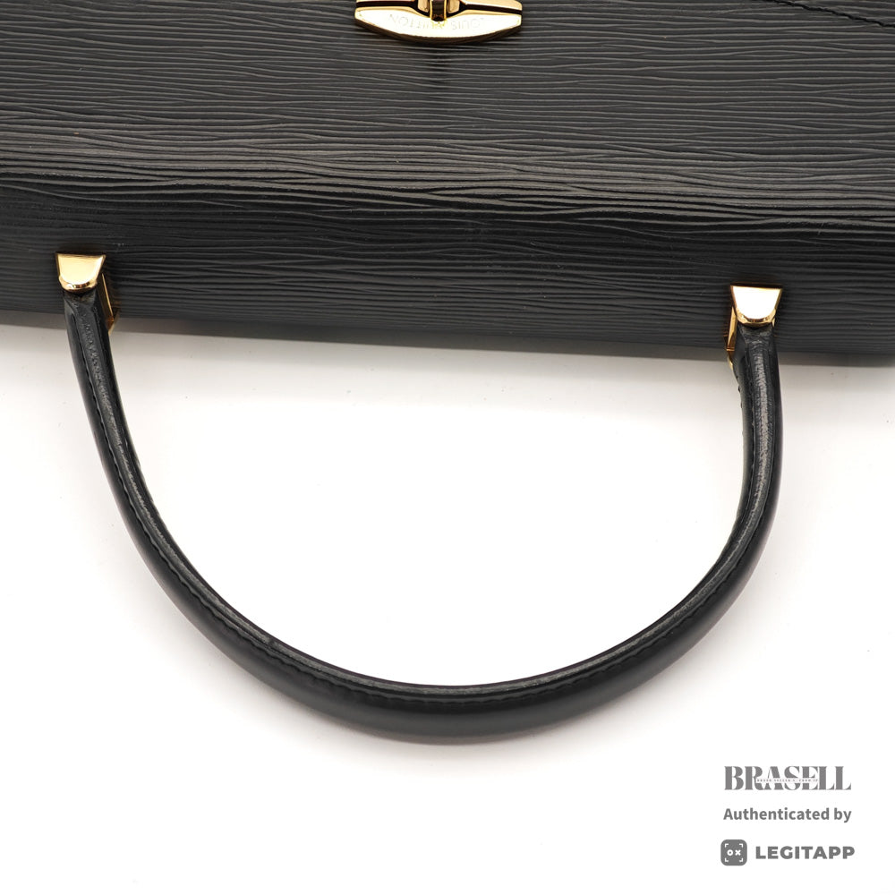 LOUIS VUITTON Marzelle Epi Leather Black Hand Bag M52372 【ImportFeeFREE】