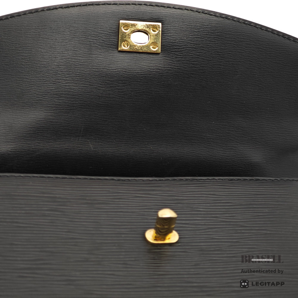 LOUIS VUITTON Marzelle Epi Leather Black Hand Bag M52372 【ImportFeeFREE】