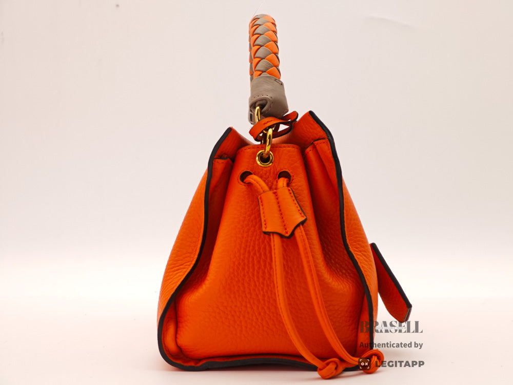 MULBERRY Small Iris Women's Shoulder Bag Orange Leather【ImportFeeFREE】