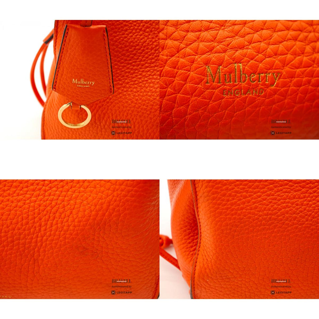 MULBERRY Small Iris Women's Shoulder Bag Orange Leather【ImportFeeFREE】