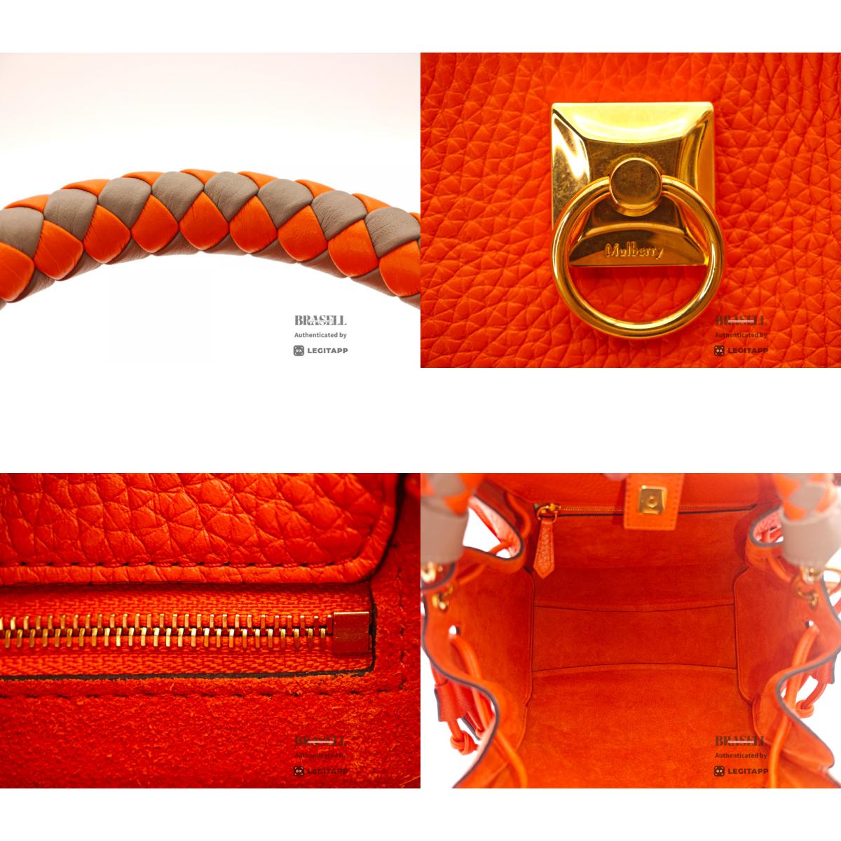 MULBERRY Small Iris Women's Shoulder Bag Orange Leather【ImportFeeFREE】