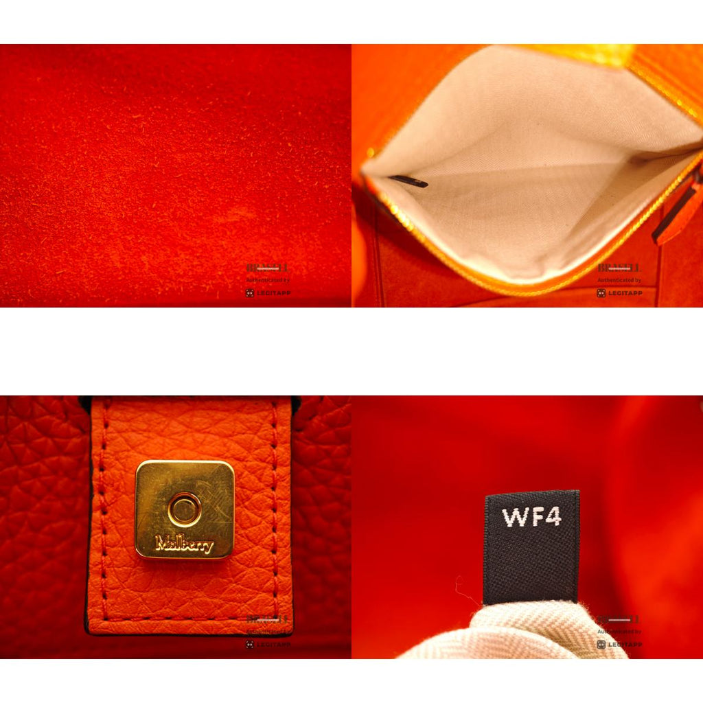 MULBERRY Small Iris Women's Shoulder Bag Orange Leather【ImportFeeFREE】