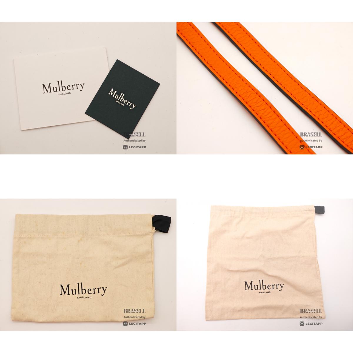 MULBERRY Small Iris Women's Shoulder Bag Orange Leather【ImportFeeFREE】