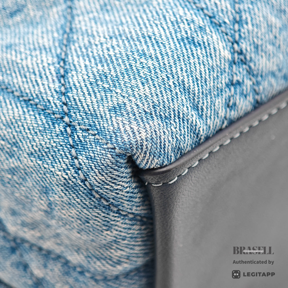 COACH Evelyn Quilted Leather Indigo Shoulder Bag 【ImportFeeFREE】