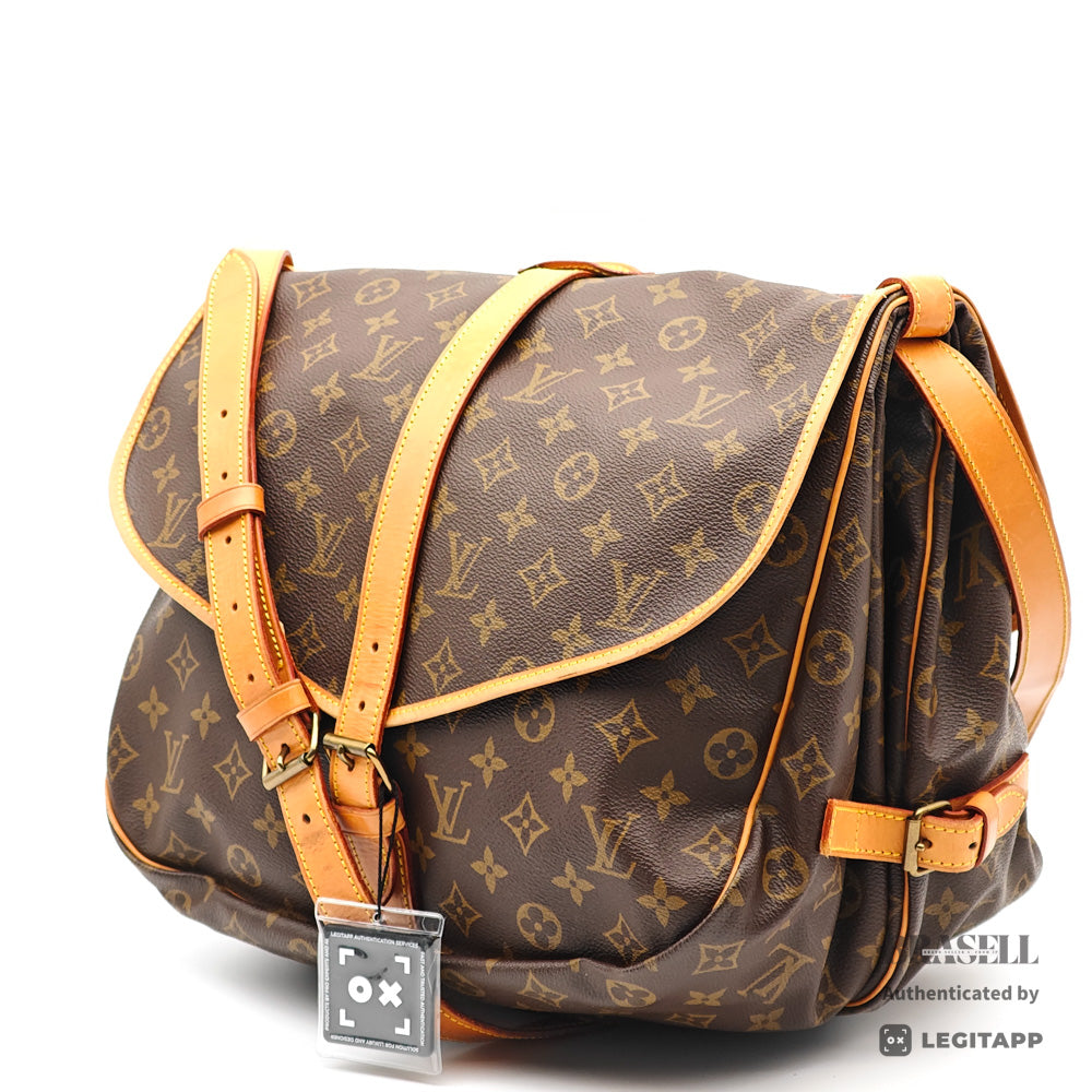 LOUIS VUITTON Monogram Canvas Brown Shoulder Bag M42254 【ImportFeeFREE】