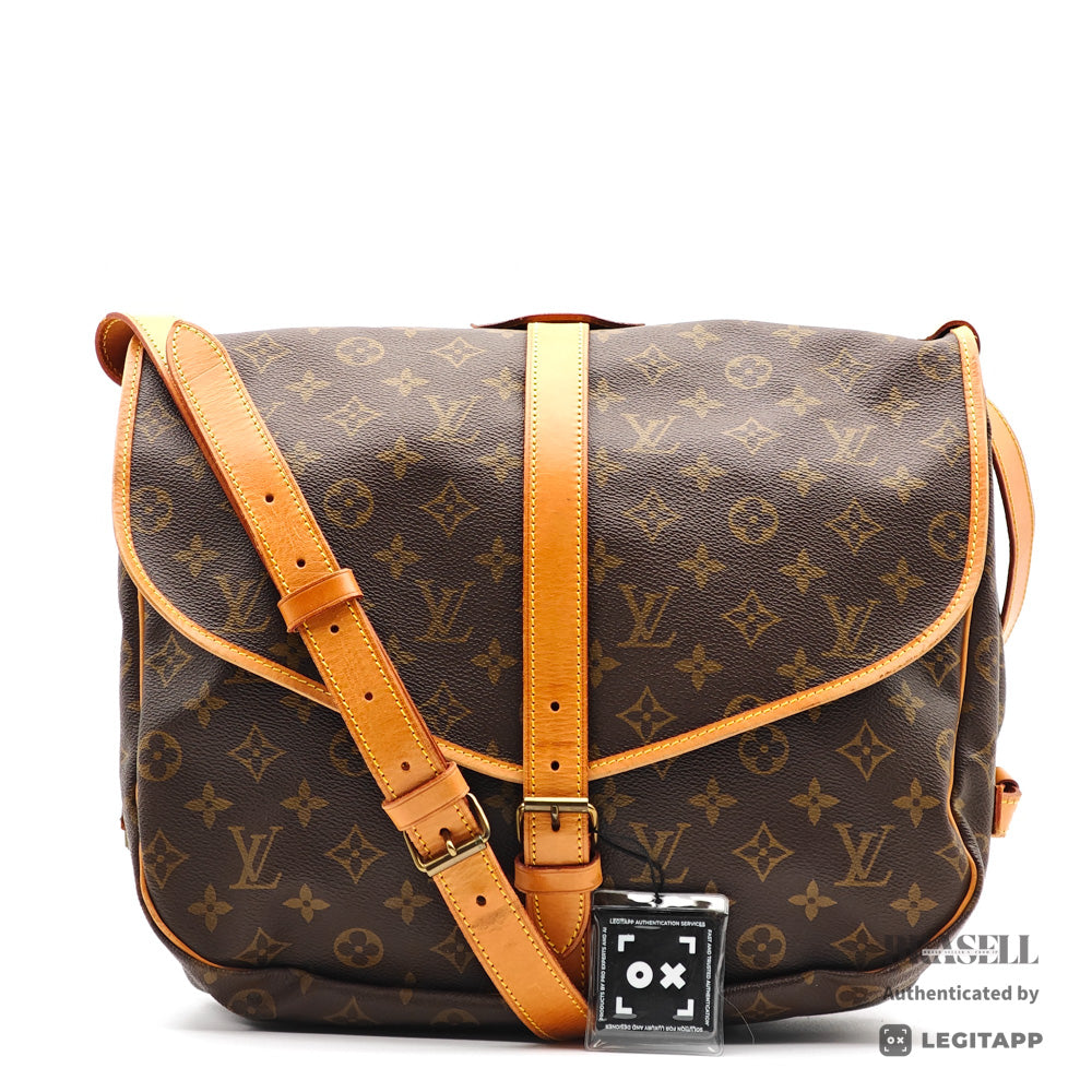 LOUIS VUITTON Monogram Canvas Brown Shoulder Bag M42254 【ImportFeeFREE】