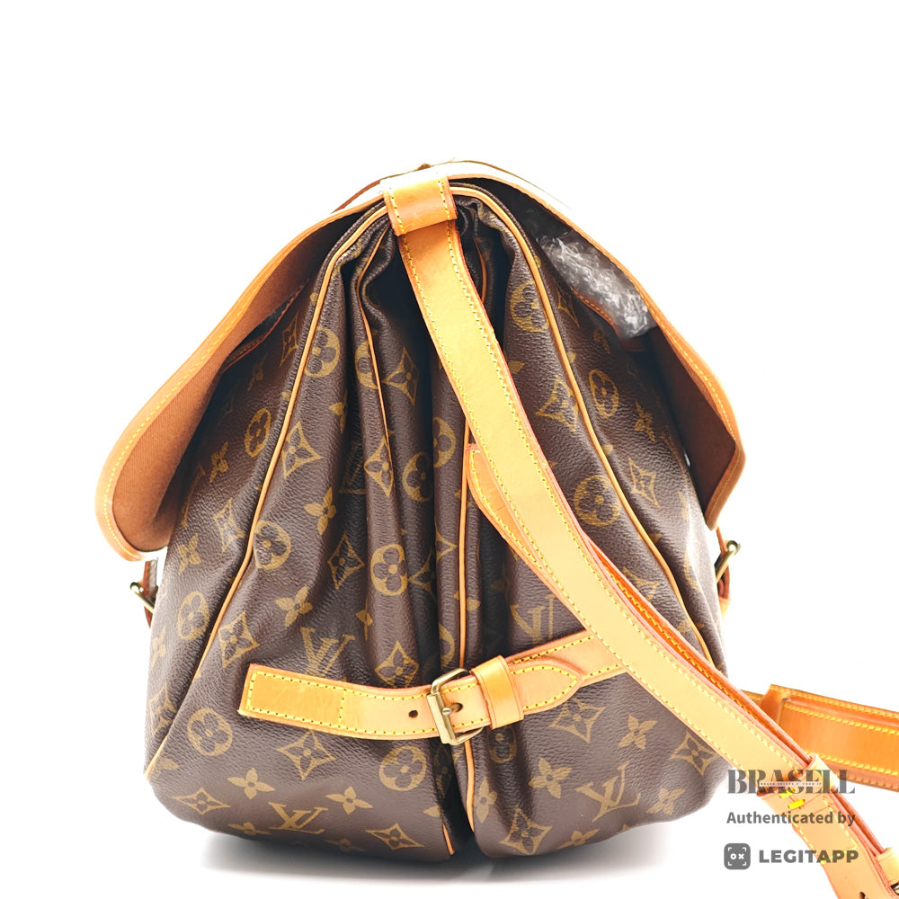 LOUIS VUITTON Monogram Canvas Brown Shoulder Bag M42254 【ImportFeeFREE】