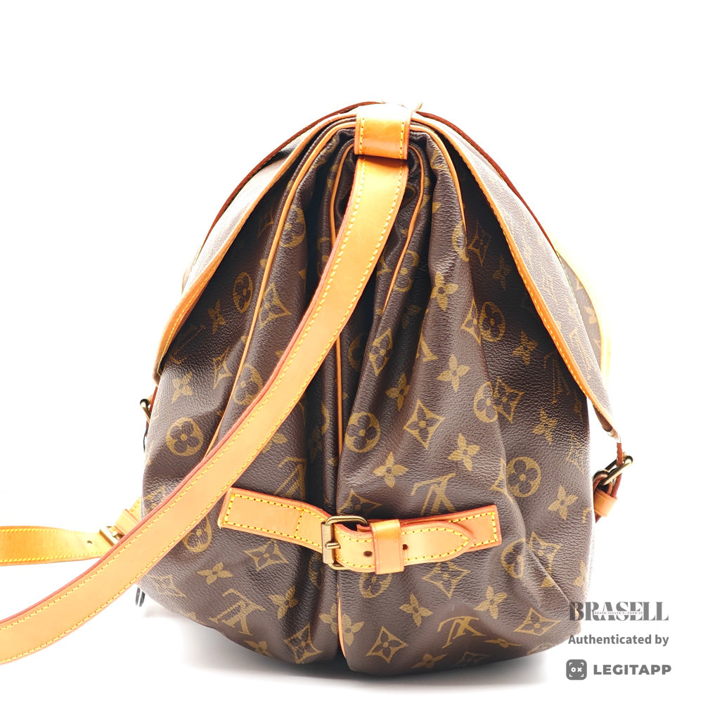LOUIS VUITTON Monogram Canvas Brown Shoulder Bag M42254 【ImportFeeFREE】