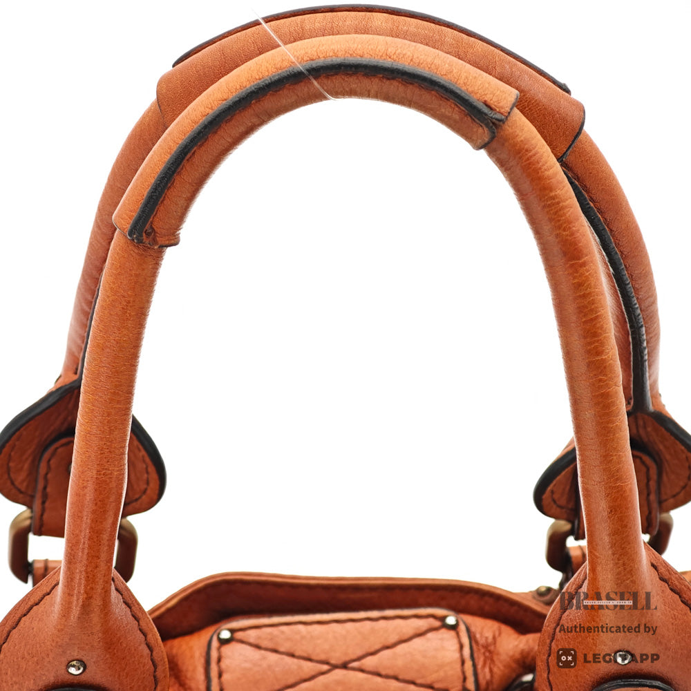 Chloe Paddington Brown Handbag Shoulder Bag Leather 【ImportFeeFREE】