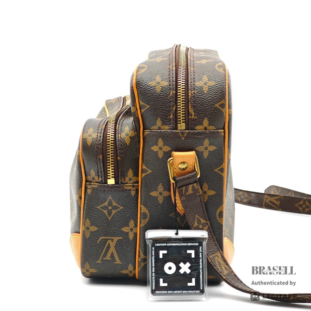 LOUIS VUITTON Nile Monogram Canvas Brown Shoulder Bag M45244 【ImportFeeFREE】