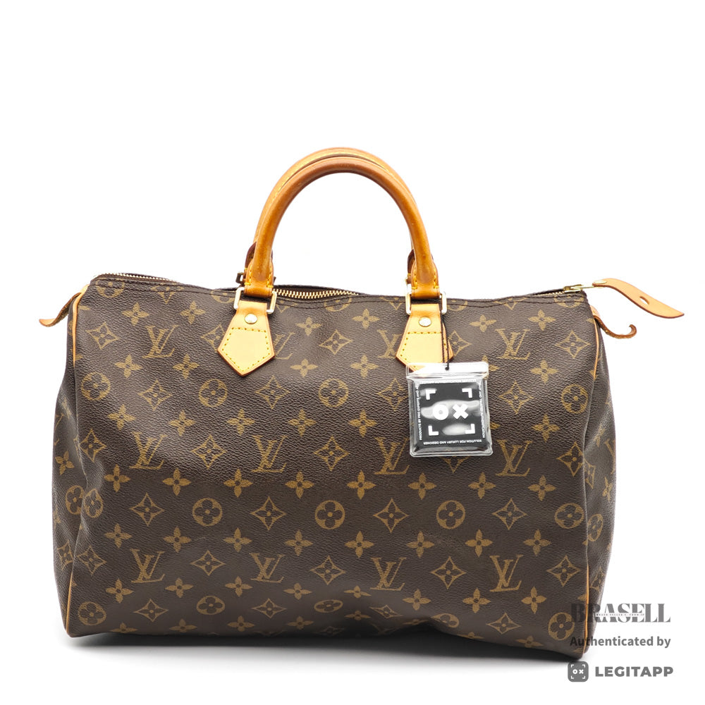LOUIS VUITTON Speedy 35 Monogram Canvas Brown Hand Bag M41524 【ImportFeeFREE】
